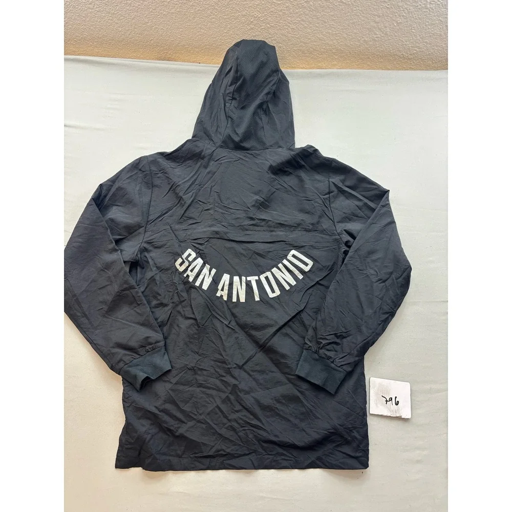 Nike San Antonio Spurs NBA Windbreaker Jacket Mens Medium Black Quarter Zip